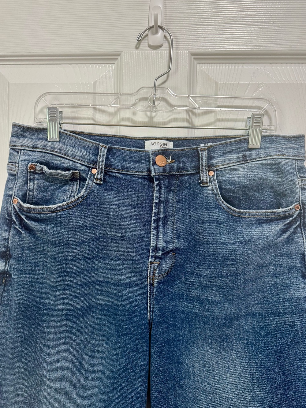 Kensie Jeans The Kaya High-Rise Wide-Leg Ankle Jeans - Picture 3 of 7